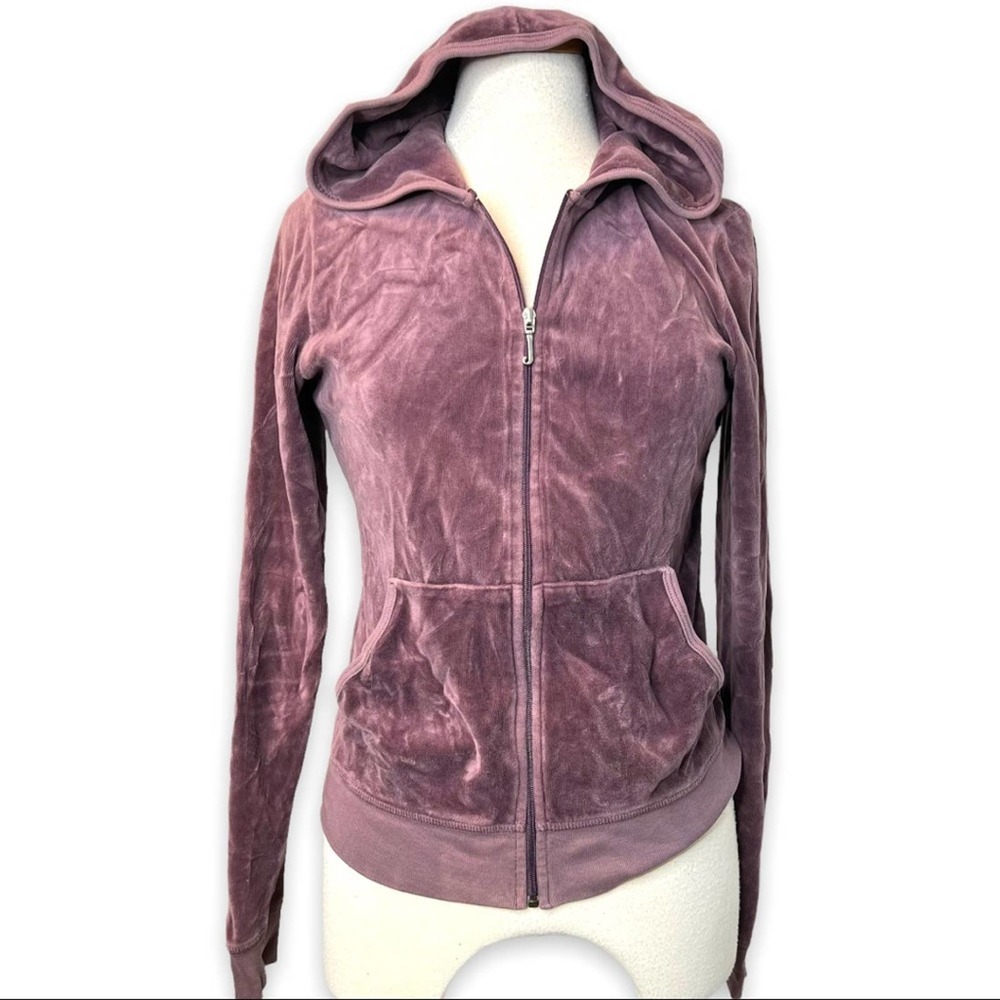 Juicy Couture Y2K Velour Full Zip Hoodie Track Jacket